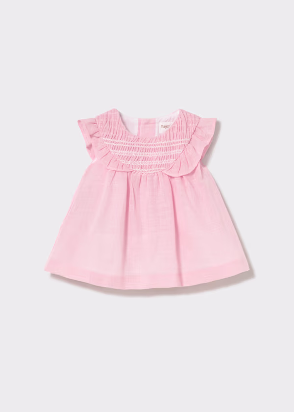 vestido de nido de abeja rosa
